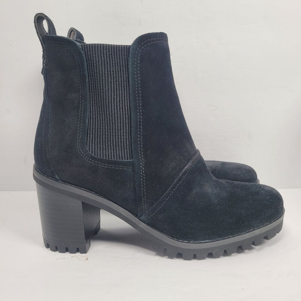 UGG Hazel Women's Black Suede Waterproof Chelsea Boots S/N1103766 US Size 6.5